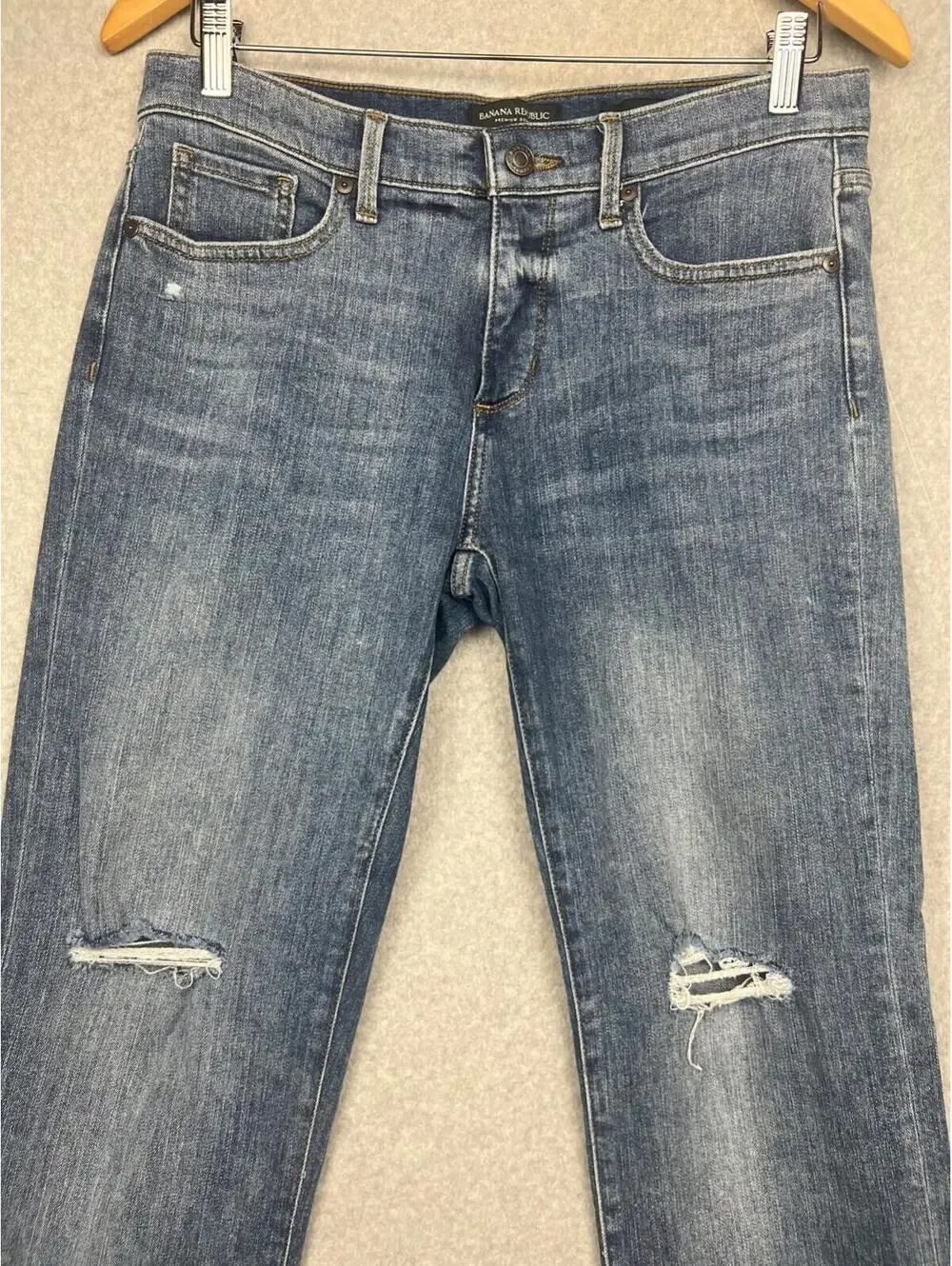 Banana Republic Girlfriend Straight Leg Denim Jeans Womens 29 Med Wash